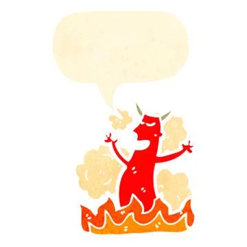 Retro cartoon devil Stock Illustration