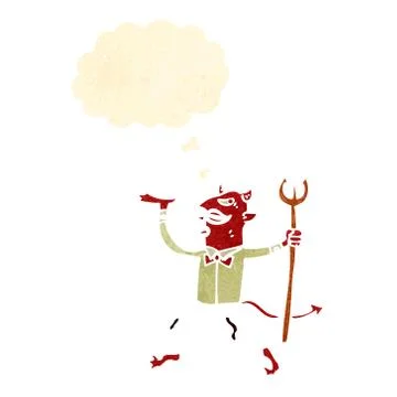 Retro cartoon devil イラスト素材