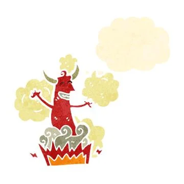 Retro cartoon devil イラスト素材