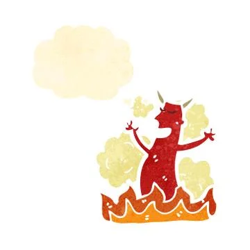 Retro cartoon devil Stock Illustration
