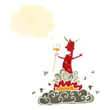 Retro cartoon devil Stock Illustration