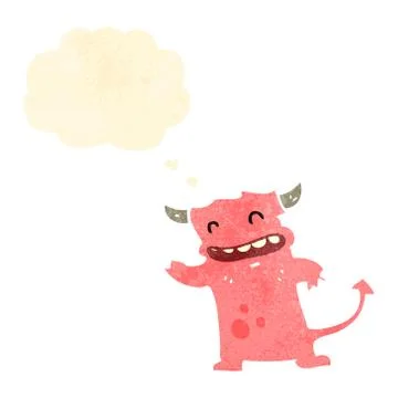 Retro cartoon devil Stockillustratie