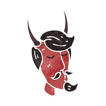 Retro cartoon devil Illustrazione stock