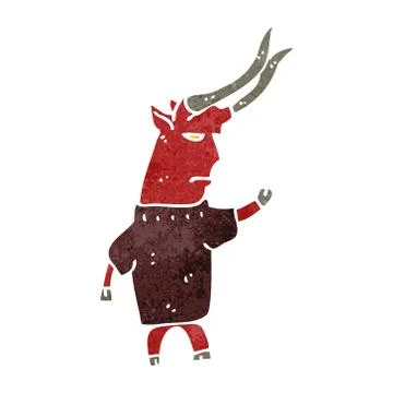 Retro cartoon devil Stock Illustration