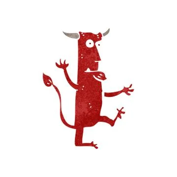 Retro cartoon devil Stock Illustration