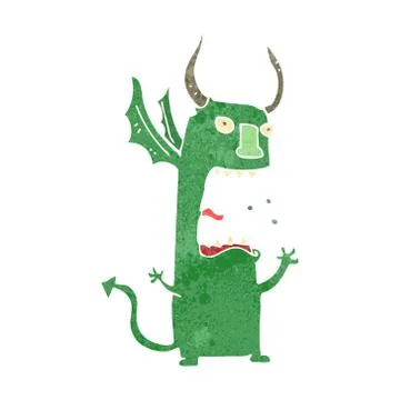 Retro cartoon devil 스톡 일러스트
