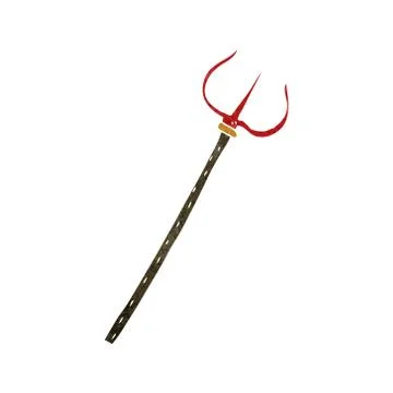 Retro cartoon devil pitchfork Stock Illustration