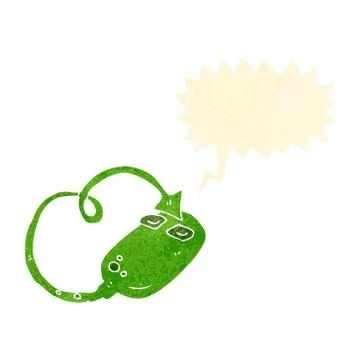 Retro cartoon evil computer mouse Illustrazione stock