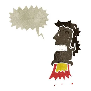 Retro cartoon exploding head man Stock Illustration