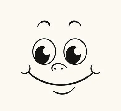 Retro cartoon face vector concept Stock-Illustration