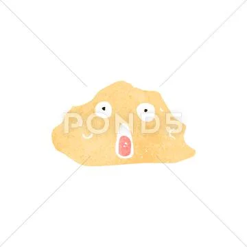 Retro cartoon funny rock Stock Illustration