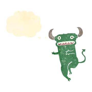 Retro cartoon little dancing devil Stockillustratie