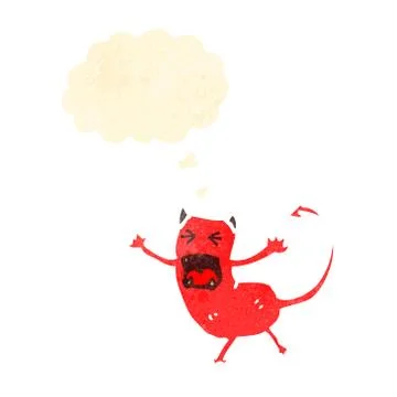 Retro cartoon little devil Stockillustratie