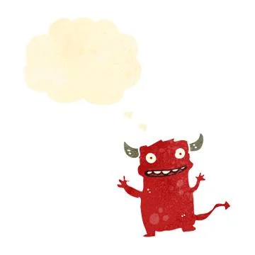 Retro cartoon little devil 스톡 일러스트