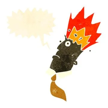 Retro cartoon man with exploding head イラスト素材