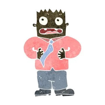 Retro cartoon man gesturing to self Stock Illustration