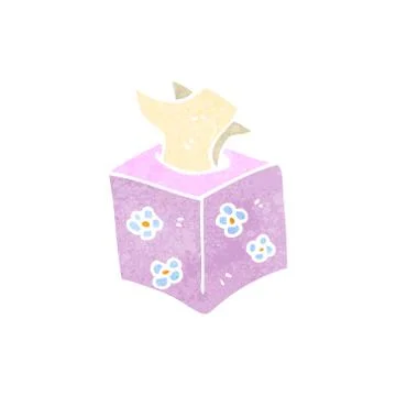Retro cartoon pack of tissues Illustrazione stock