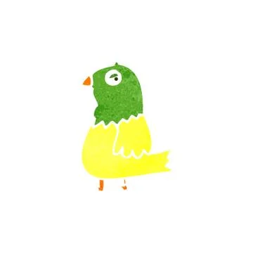 Retro cartoon parrot イラスト素材