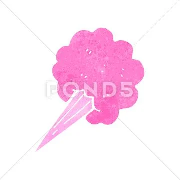 Retro cartoon pink comic book blast symbol Stock Illustration
