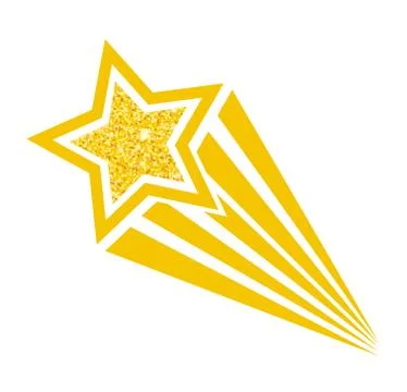 Retro cartoon pop art comic style shooting star. Vector illustration, eps 10 Stock Illustration