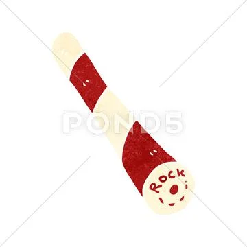 Retro cartoon rock candy Stock Illustration
