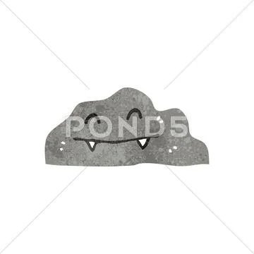 Retro cartoon rock Stock Illustration