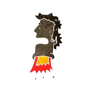 Retro cartoon rocket head Stock Illustration