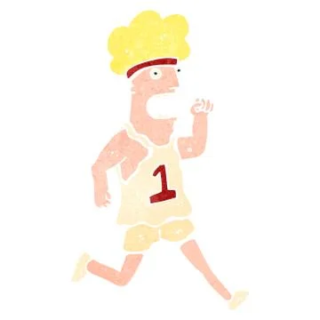 Retro cartoon runner Stock Illustration