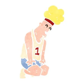 Retro cartoon runner Stock Illustration