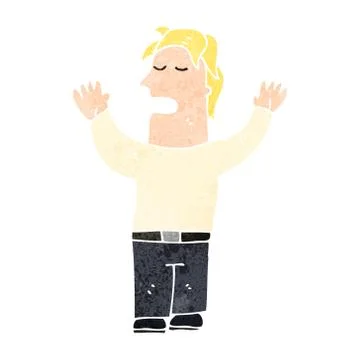 Retro cartoon self important man talking Stock Illustration