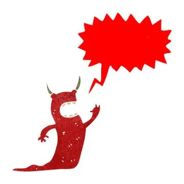 Retro cartoon siging devil Illustrazione stock