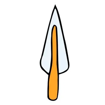 Retro cartoon spear Stock Illustration