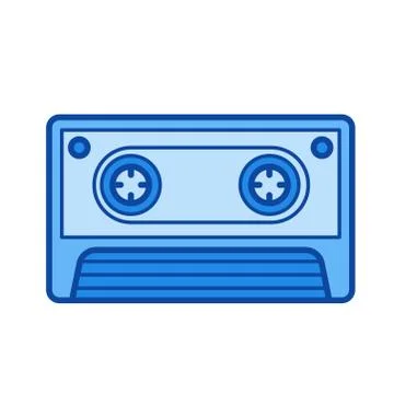 Retro cassette line icon. Stockillustratie