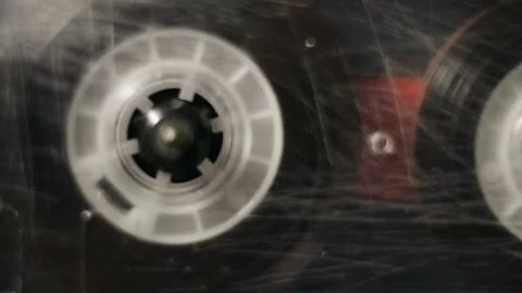 Retro cassette tape deck closeup loop Stock Footage 105839115