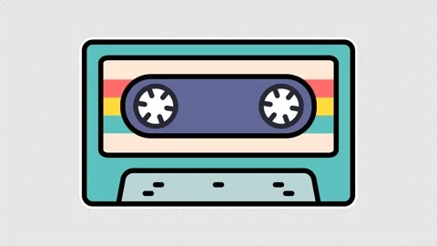 Retro cassette tape Vídeo Stock 335453507