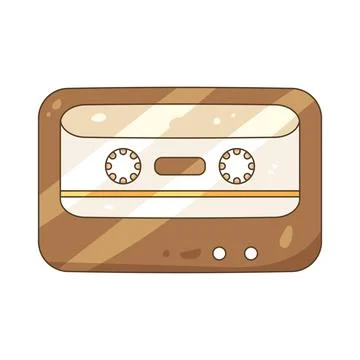 Retro cassette tape Stock Illustration