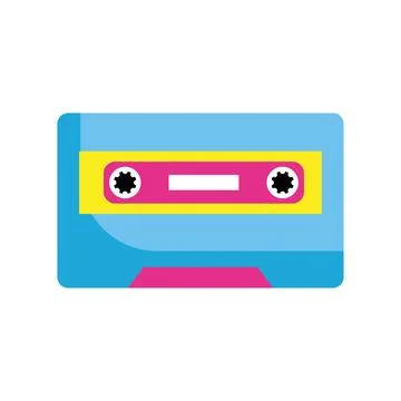 Retro cassette tape. Vector Stock Illustration