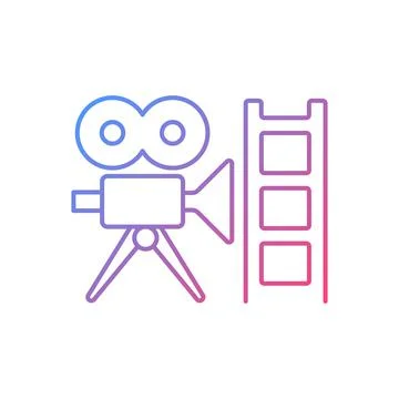 Retro channel gradient linear vector icon Stock Illustration