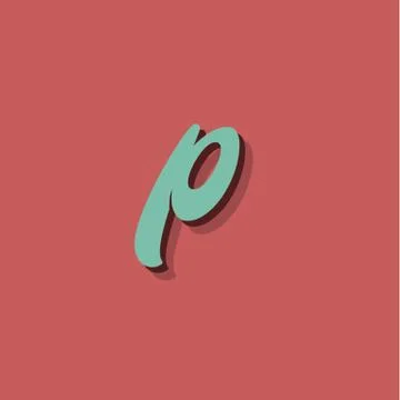 Retro character from a fontset, vector illustration Stock Illustration