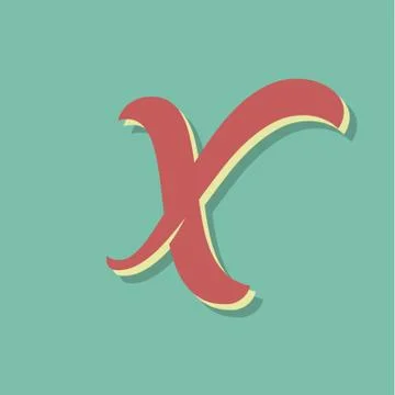 Retro character from a fontset, vector illustration Stock Illustration