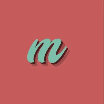 Retro character from a fontset, vector illustration Illustrazione stock