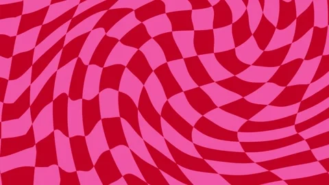 Retro Checkered Red And Pink Checkerboard Pattern Background Loop Stock Footage 254837008