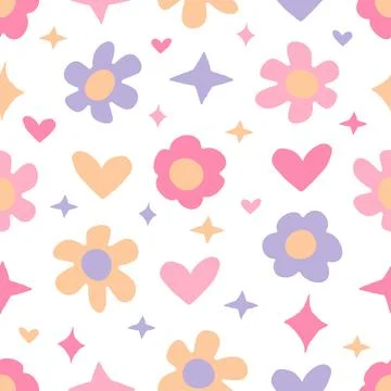 Retro checkered seamless pattern. Colorful vintage aesthetic pattern. Stock Illustration