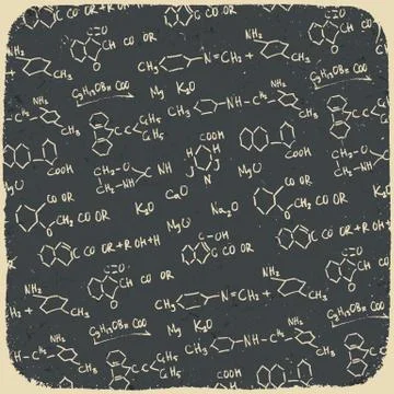 Retro chemistry background. vector illustration, eps10. Illustrazione stock