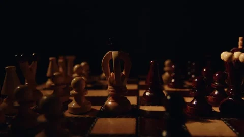 Retro Chessboard and Figures Stock Footage 279562191