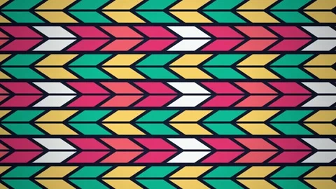 Retro chevron arrows scrolling horizontal seamless loop background Stock Footage 348050098