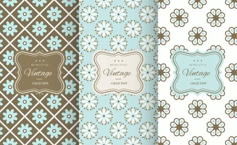 Retro chic seamless pattern Stock Illustration