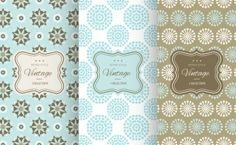 Retro chic seamless pattern Stock Illustration