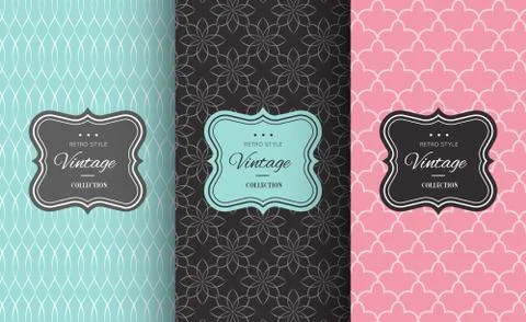 Retro chic seamless pattern Stock Illustration