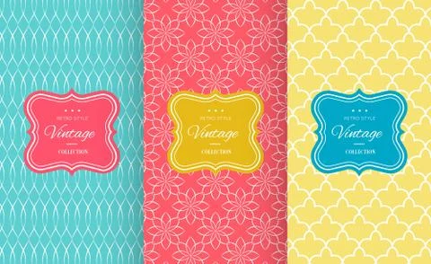 Retro chic seamless pattern Stock Illustration